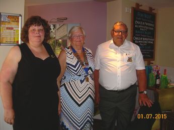 Lion President Carol with husband Peter and daughter Karina